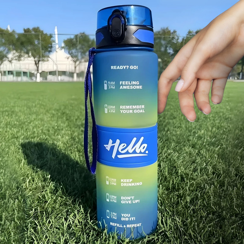 قمقمه طرح HELLO مدل سیلیکونی گنجایش 1 لیتر