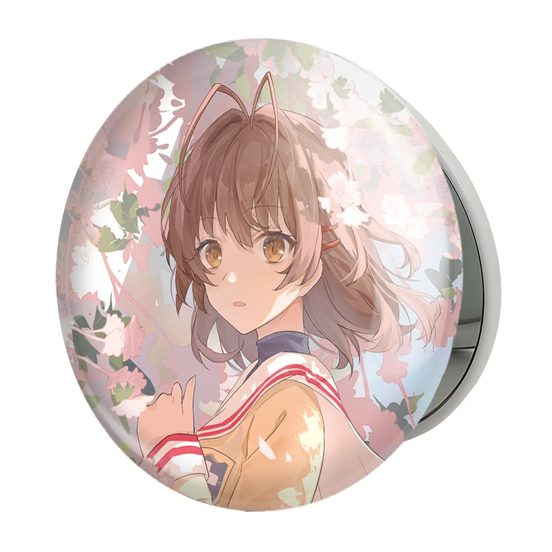 آینه جیبی خندالو طرح ناگیسا انیمه کلند Clenned مدل تاشو کد 22391 