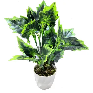 گلدان به همراه گل مصنوعی مدل لوبیا کد 66