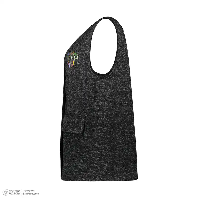 جلیقه بافت زنانه آدور مدل ترنج رنگ ذغالی