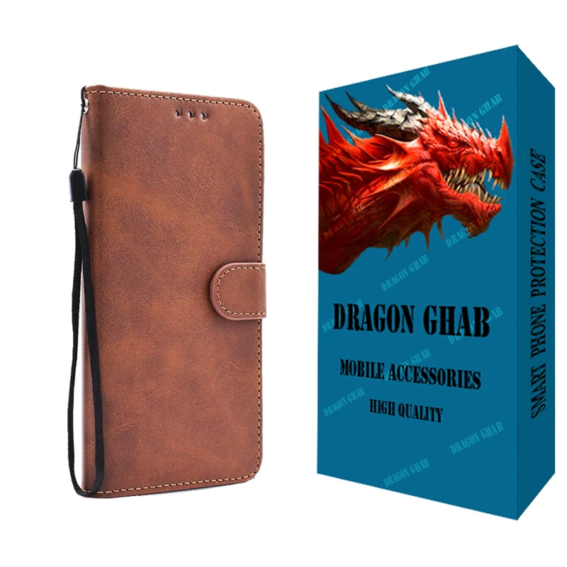کیف کلاسوری دراگون قاب مدل چرمی مناسب برای گوشی موبایل سامسونگ Galaxy A22 4G