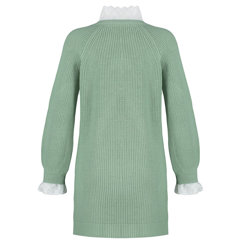 پلیور یقه ایستاده زنانه مدل 670700943 طرح ترندیول