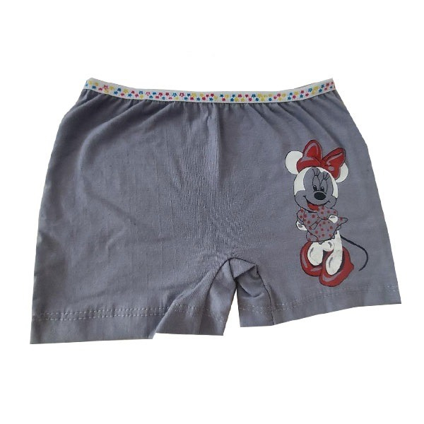 شورت دخترانه طرح میکی موس رنگ خاکستری