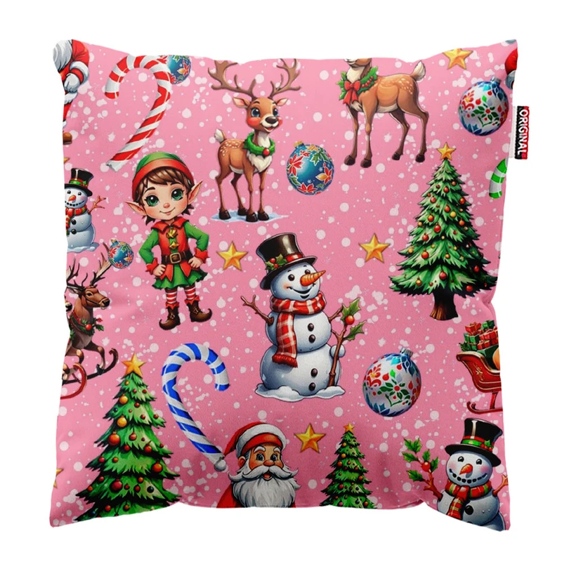 کوسن پاد آفرین طرح کریسمس کد 2688 سایز 30*30 سانتی متر