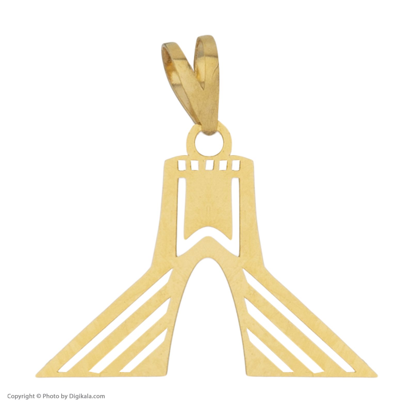 آویز گردنبند طلا 18 عیار زنانه مایا ماهک مدل MM166 طرح برج آزادی -  - 3