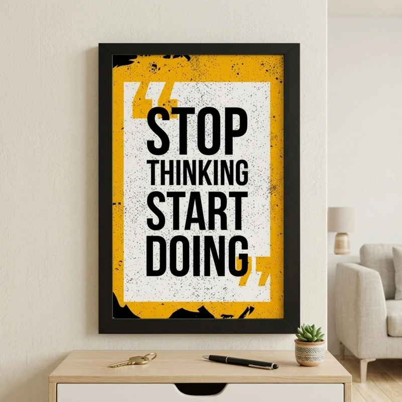 تابلو مدل دکوراتیو انگیزشی Start doing کد G10-05