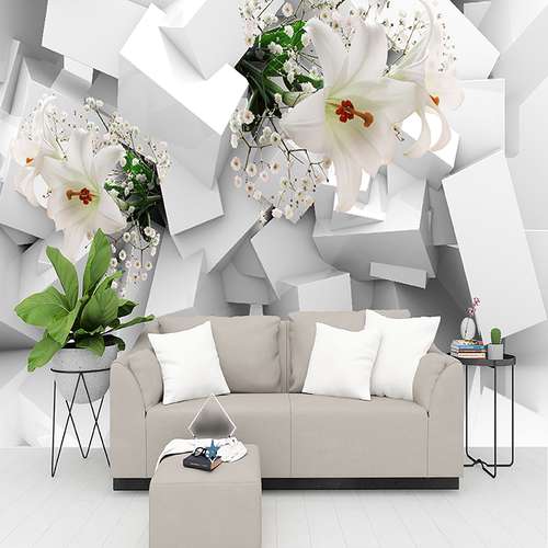 پوستر دیواری سه بعدی مدل زمینه هندسی DVRF2010