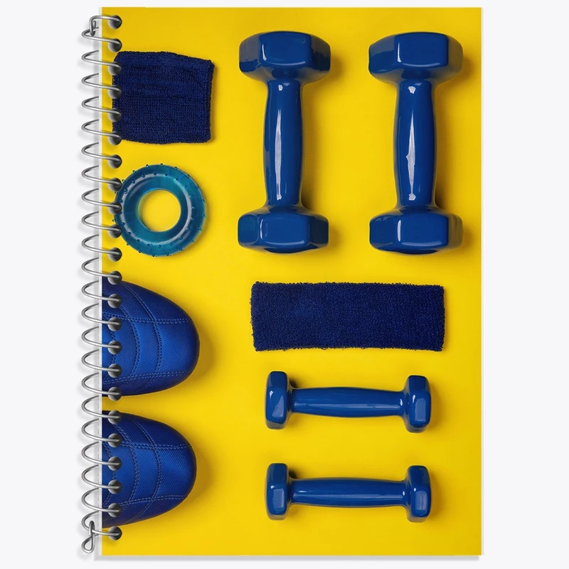 دفتر زبان 50 برگ خندالو مدل سه خط طرح باشگاه و ورزش کد F1516