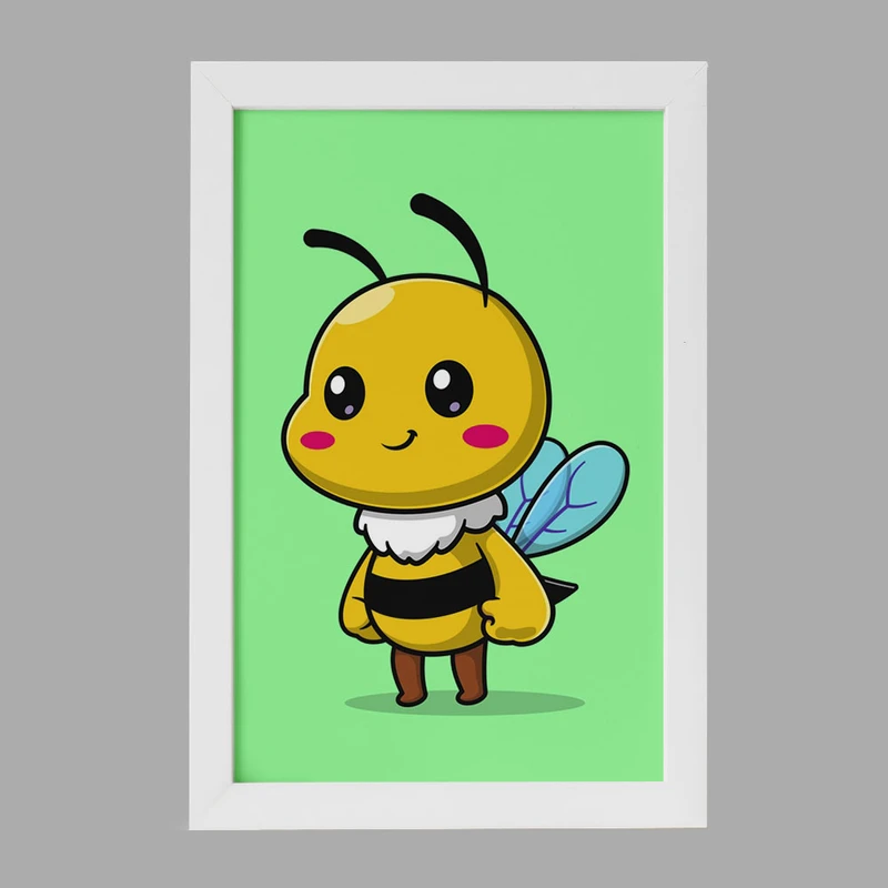 تابلو خندالو مدل حیوانات بامزه زنبور کد 29684