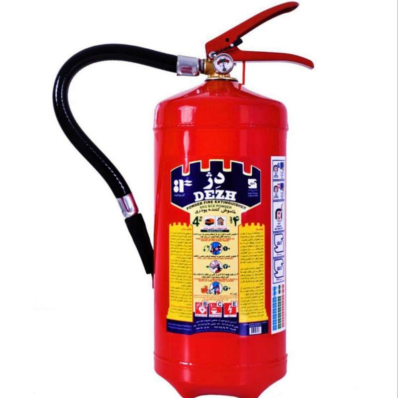 کپسول آتش نشانی دژ مدل پودر و گاز وزن 4 کیلو گرم