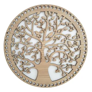 کفی تریکو بافی مدل دایره طرح درخت زندگی