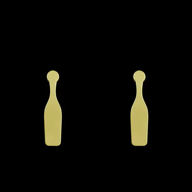 گوشواره طلا 18 عیار زنانه مدوپد مدل بطری کد GA1-15060