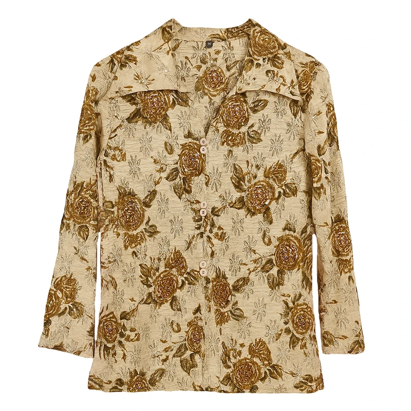 شومیز آستین بلند یقه ایستاده زنانه مدل مجلسی