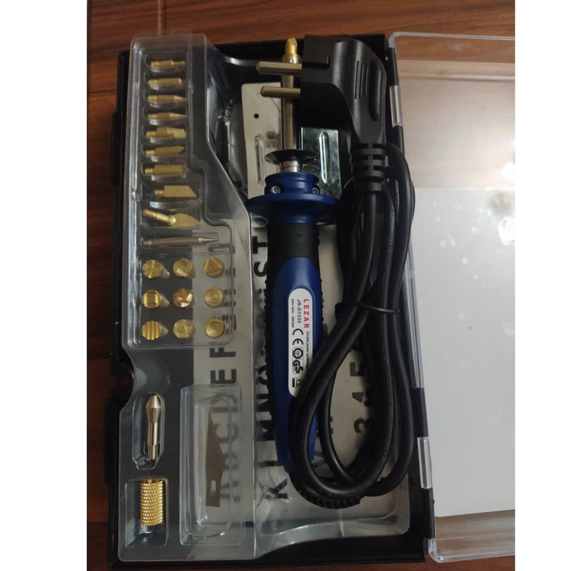 هویه سوخته نگاری 30 وات لزار مدل جی آر مجموعه 22 عددی