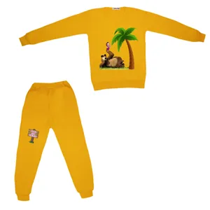 ست سویشرت و شلوار دخترانه مدل ماشا و خرس