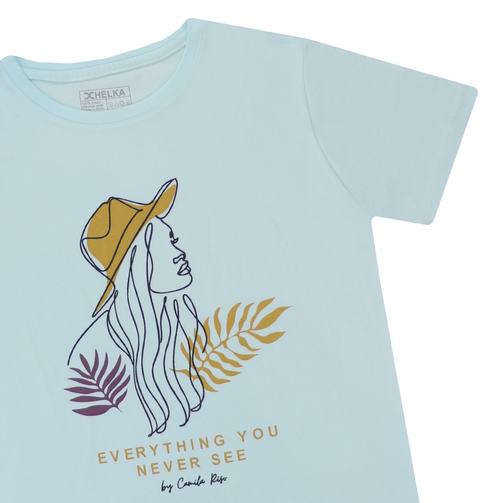 تی شرت آستین کوتاه زنانه هلکاپاژ مدل دختر جذاب - - 2