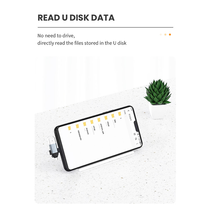 مبدل USB به USB-C/ MICROUSB/ لایتنینگ مدل OTG-Three
