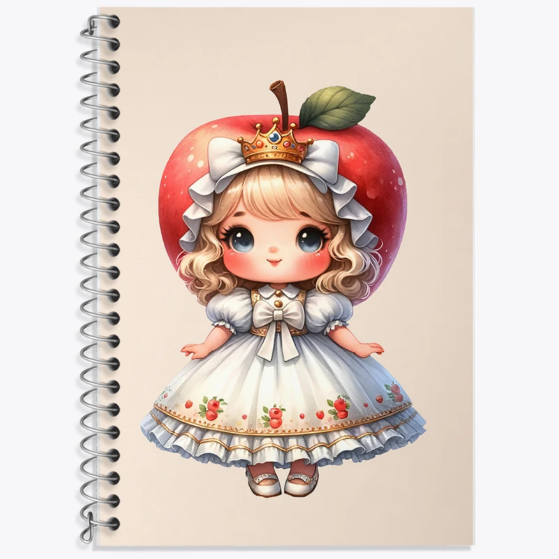 دفتر زبان 50 برگ خندالو مدل دو خط طرح دخترانه کیوت کد N5261