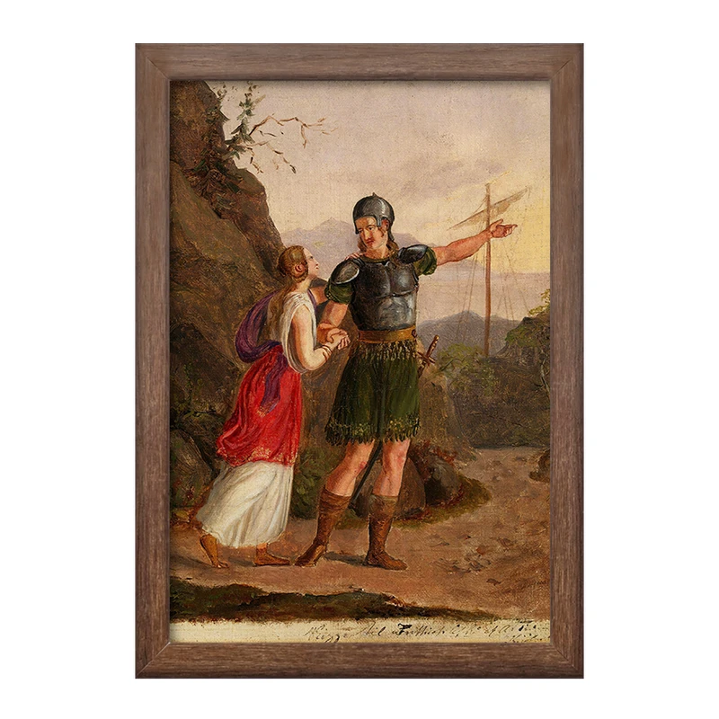 تابلو خندالو طرح نقاشی طرحی برای خروج فریتیوف اثر آدولف تایدمند کد F12331