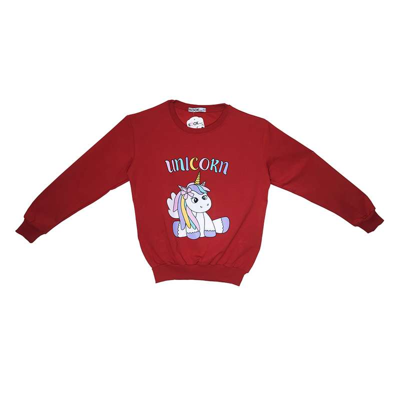 سویشرت دخترانه مدل تک شاخ T1