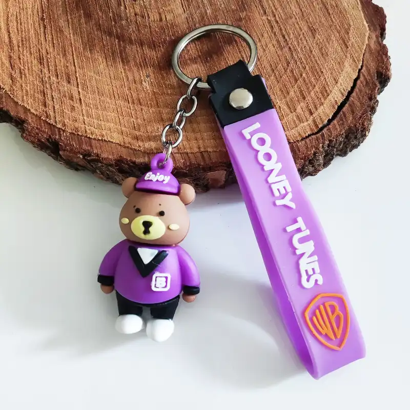 جاکلیدی مدل سیلیکونی طرح خرس تدی و لباس بیسبال کد DB20