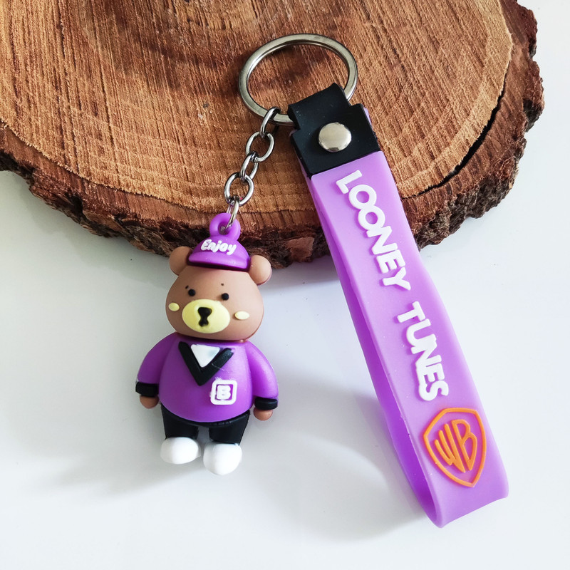 جاکلیدی مدل سیلیکونی طرح خرس تدی و لباس بیسبال کد DB20