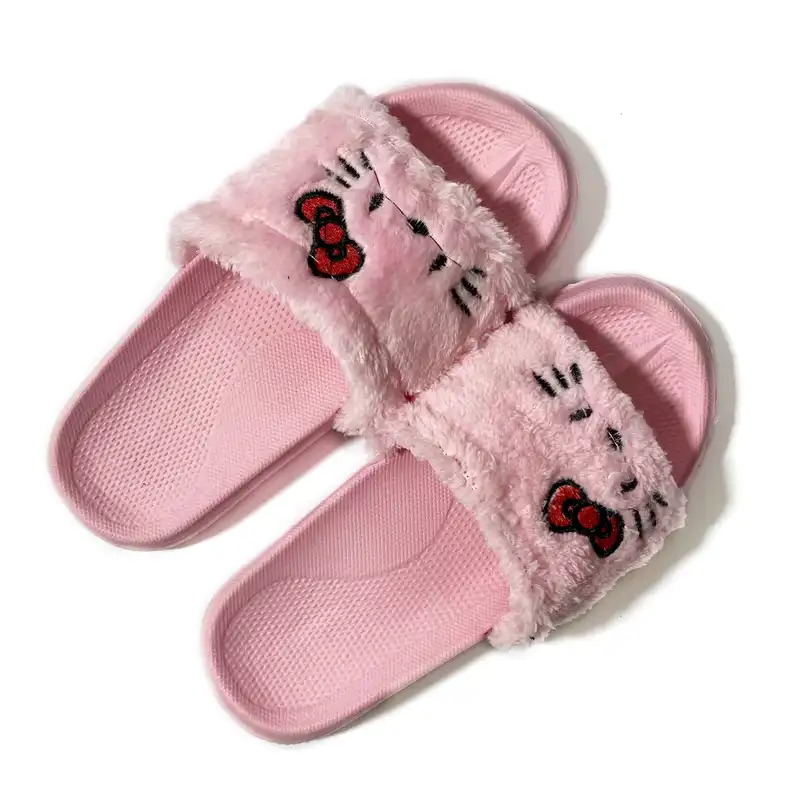 دمپایی دخترانه نسیم مدل حوله ای کیتی