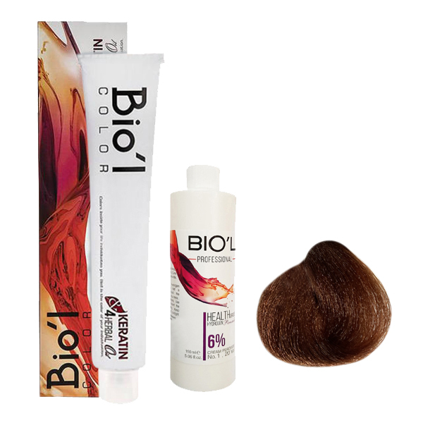 	 کیت رنگ مو بیول مدل COPPER شماره 6.4 حجم 100 میلی لیتر رنگ مسی تیره