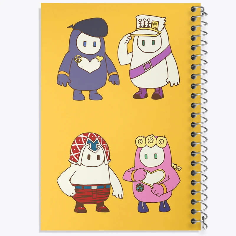 دفتر ژورنال نویسی 50 برگ خندالو مدل نقطه ای طرح بازی فال گایز (Fall Guys) کد 32788