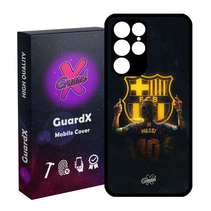 کاور گارد ایکس طرح Messi مدل Glass10196 مناسب برای گوشی موبایل سامسونگ Galaxy S22 Ultra