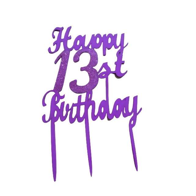 تاپر کیک مدل happy طرح عدد 13