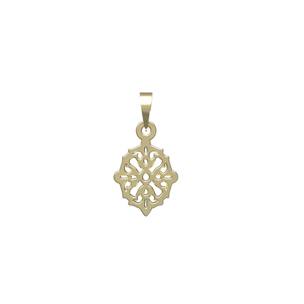 آویز گردنبند طلا 18 عیار زنانه مدوپد مدل اسلیمی کد PA1-10588 -  - 2