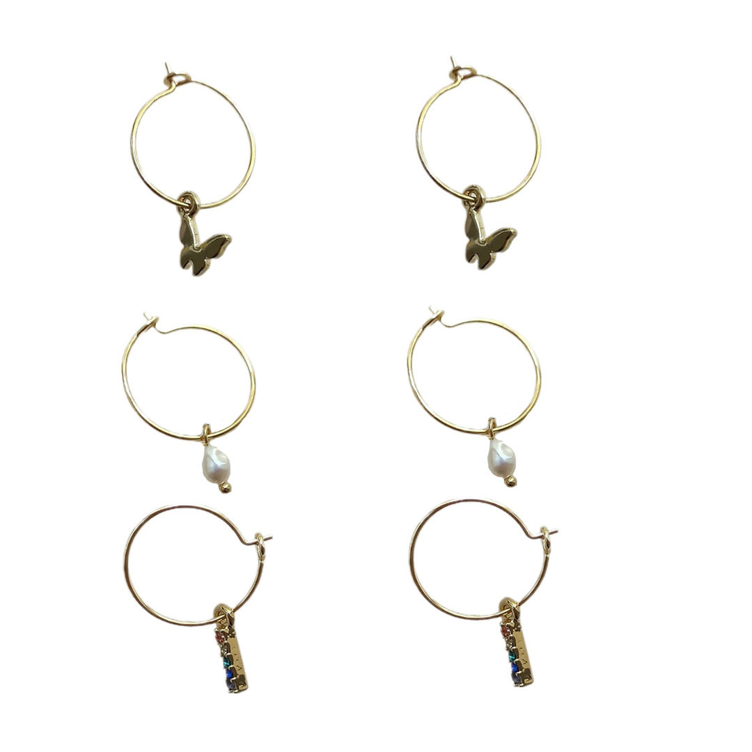 گوشواره زنانه مدل SMR 070 مجموعه 3 عددی گوشواره زنانه مدل SMR 070 مجموعه 3 عددی