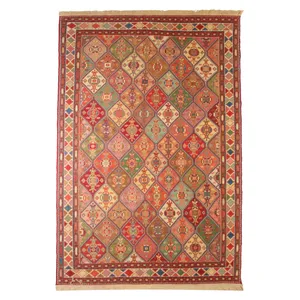 گلیم دستباف دو متری طرح سوزنی کد 650