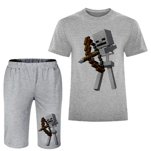 ست تی شرت و شلوارک مردانه مدل ماینکرفت A195