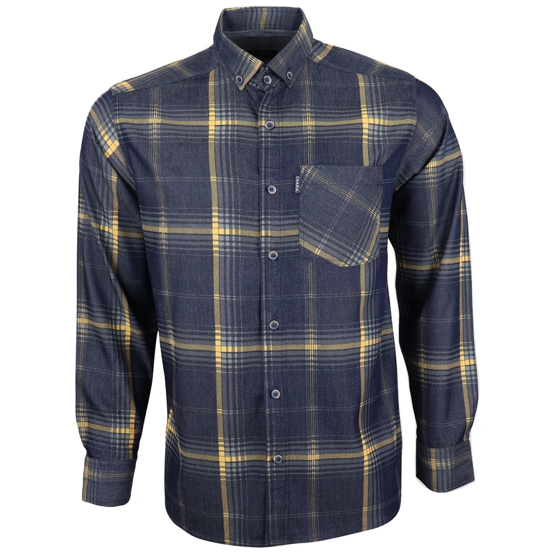 پیراهن آستین بلند یقه برگردان مردانه مدل چهارخانه جیبدار پارامیس  1