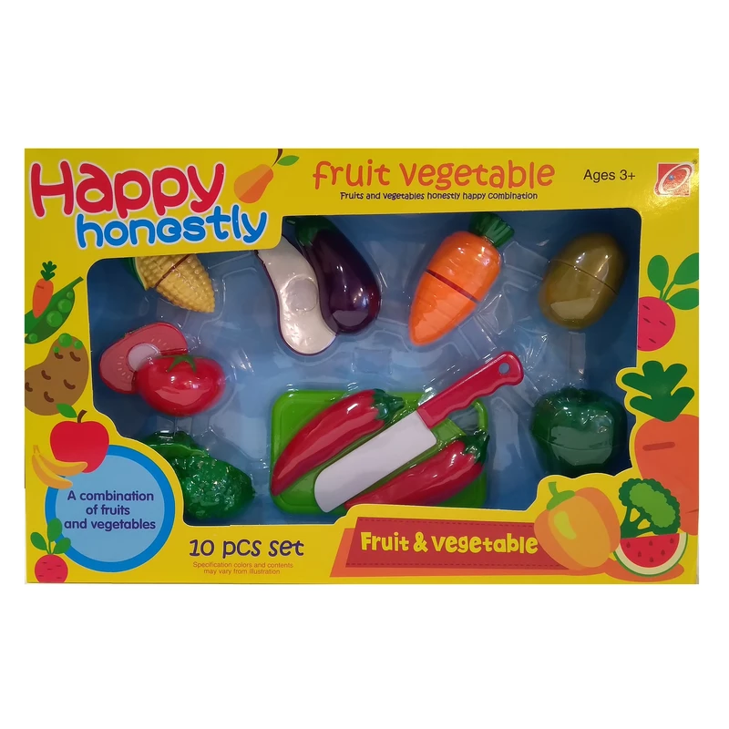 ست اسباب بازی مدل میوه و سبزیجات برشی کد 36fc24
