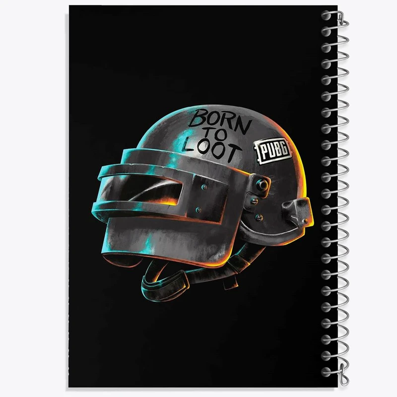 دفتر ژورنال نویسی 50 برگ خندالو مدل نقطه ای طرح بازی پابجی PUBG کد 3788