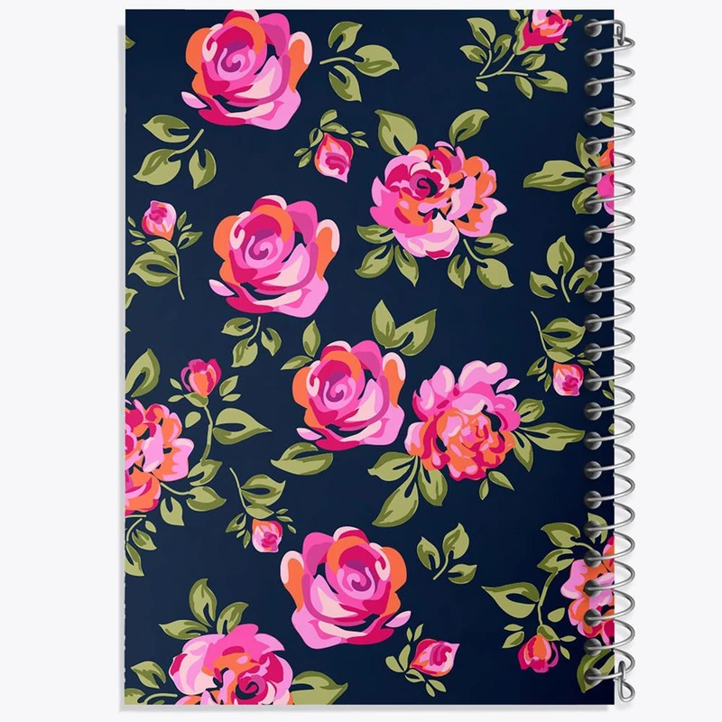 دفتر شطرنجی 50 برگ خندالو طرح گل گلی کد 2213