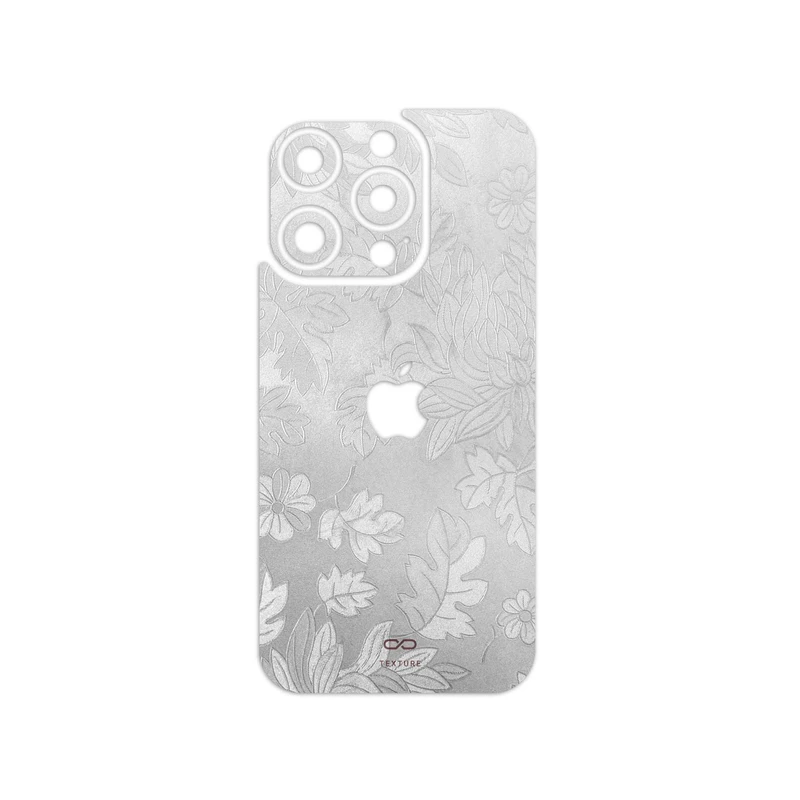 برچسب پوششی ماهوت مدل Silver-Wildflower مناسب برای گوشی موبایل اپل iPhone 15 Pro