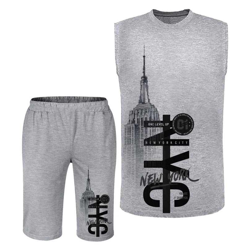 ست تاپ و شلوارک مردانه مدل برج A272