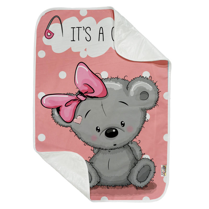 تشک تعویض نوزاد هزاردستان طرح خرس دختر مدل Z11