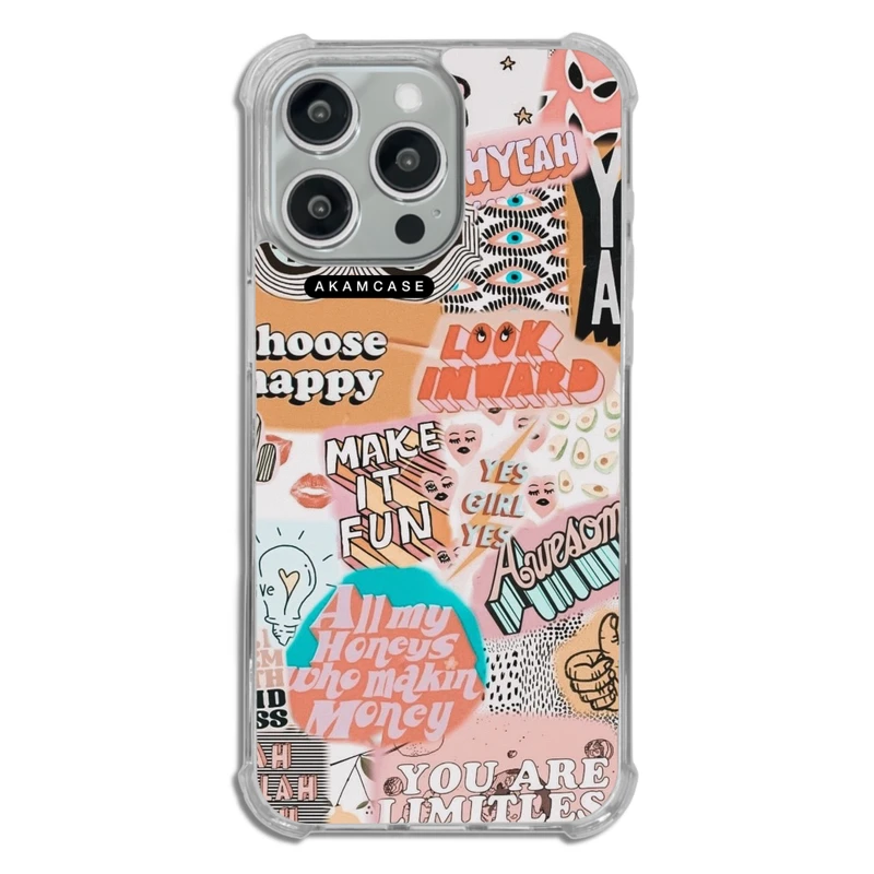 کاور آکام مدل AMCWTA15PROMAX-GOOD VIBE2 مناسب برای گوشی موبایل اپل iPhone 15 Pro Max