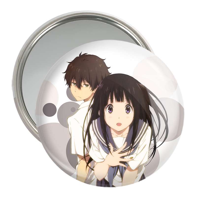 آینه جیبی خندالو مدل چیتاندا و اورکی انیمه هیوکا Hyouka  کد 17103
