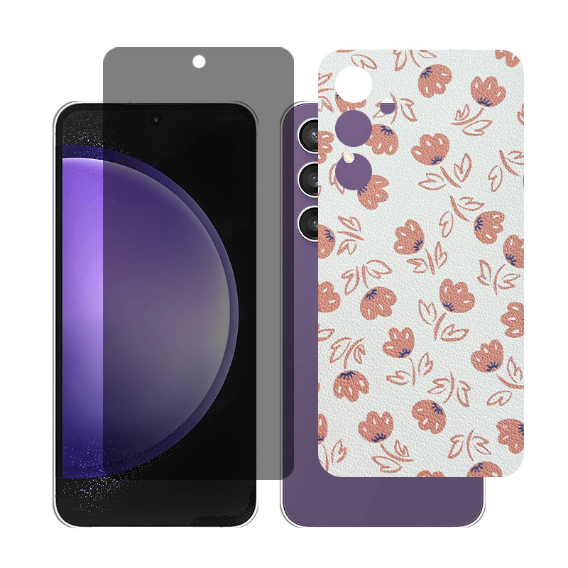  محافظ صفحه نمایش حریم شخصی گلس مدل Together مناسب برای گوشی موبایل سامسونگGalaxy S23 FE به همراه برچسب پوششی پشت گوشی 
