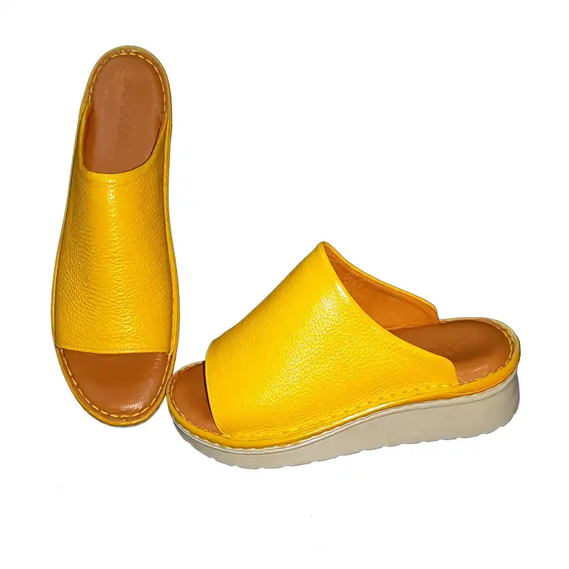 دمپایی زنانه ماکسیم مدل ونوس رنگ زرد