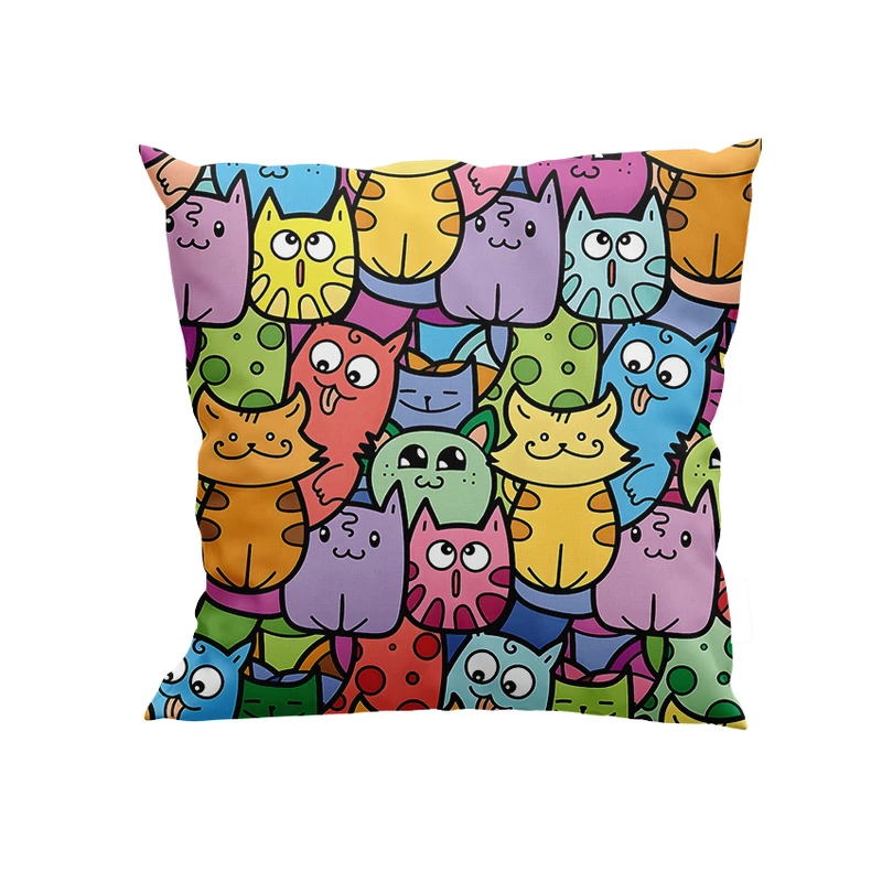 کوسن کودک پاد آفرین سایز 30*30 سانتی متر مدل گربه ها کد DKK1340