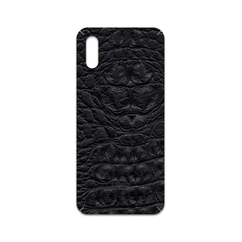 برچسب پوششی ماهوت مدل Black-Crocodile-Leather مناسب برای گوشی موبایل شیائومی Redmi 9A