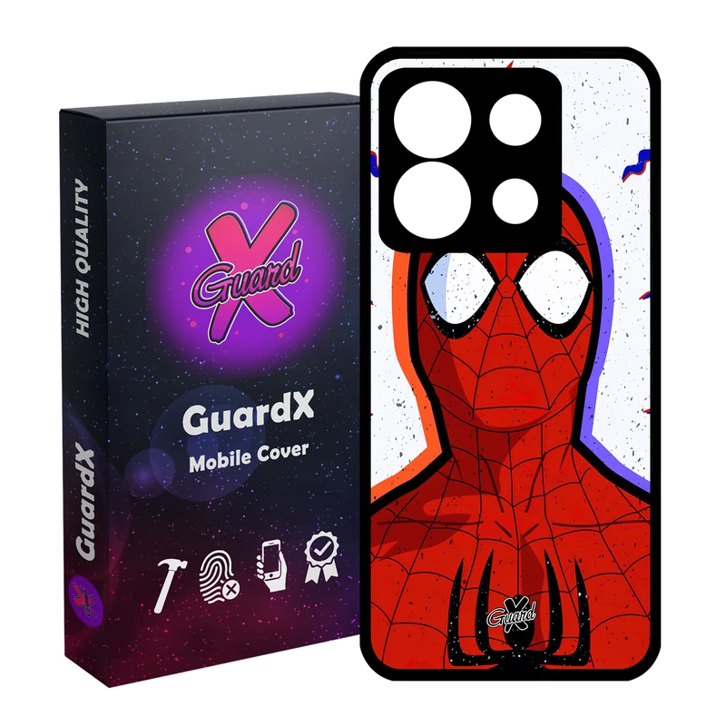 کاور گارد ایکس طرح Spider Man مدل Glass10495 مناسب برای گوشی موبایل شیائومی Redmi Note 13 5G