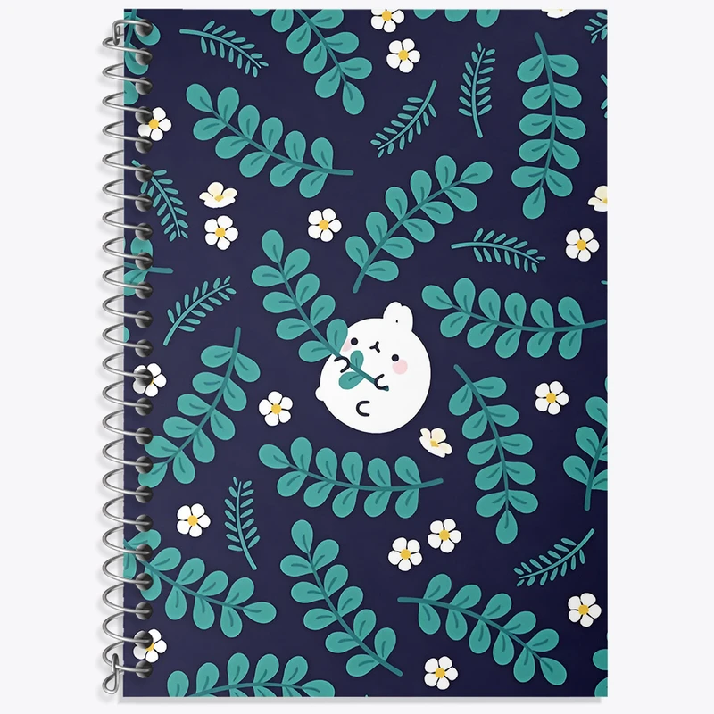 دفتر زبان 50 برگ خندالو مدل دو خط طرح خرگوش کیوت کد N5107